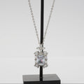Silver White Stone Locket