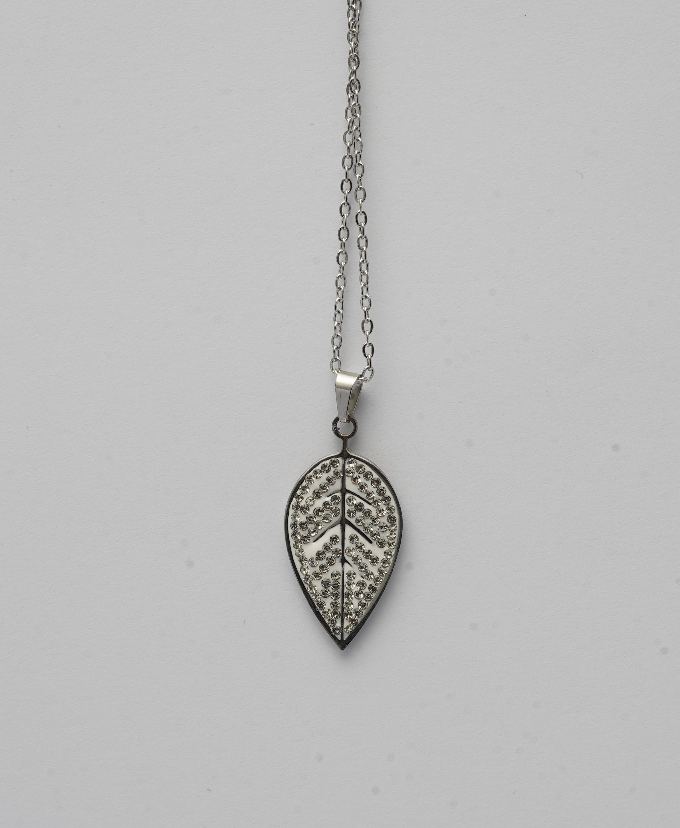 Leaf Shape Locket & Earrings Set