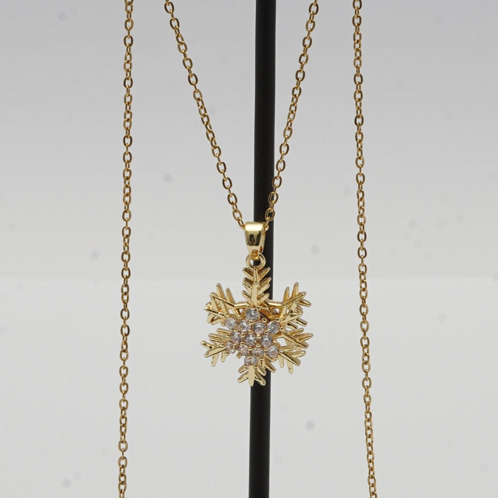 Luxury Golden Snowflake Locket