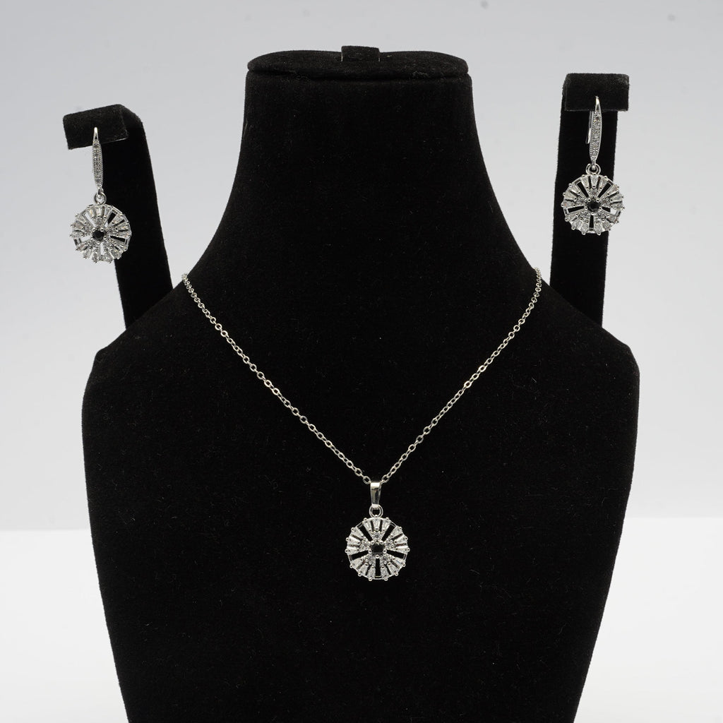 Daily Wear Silver Locket Set