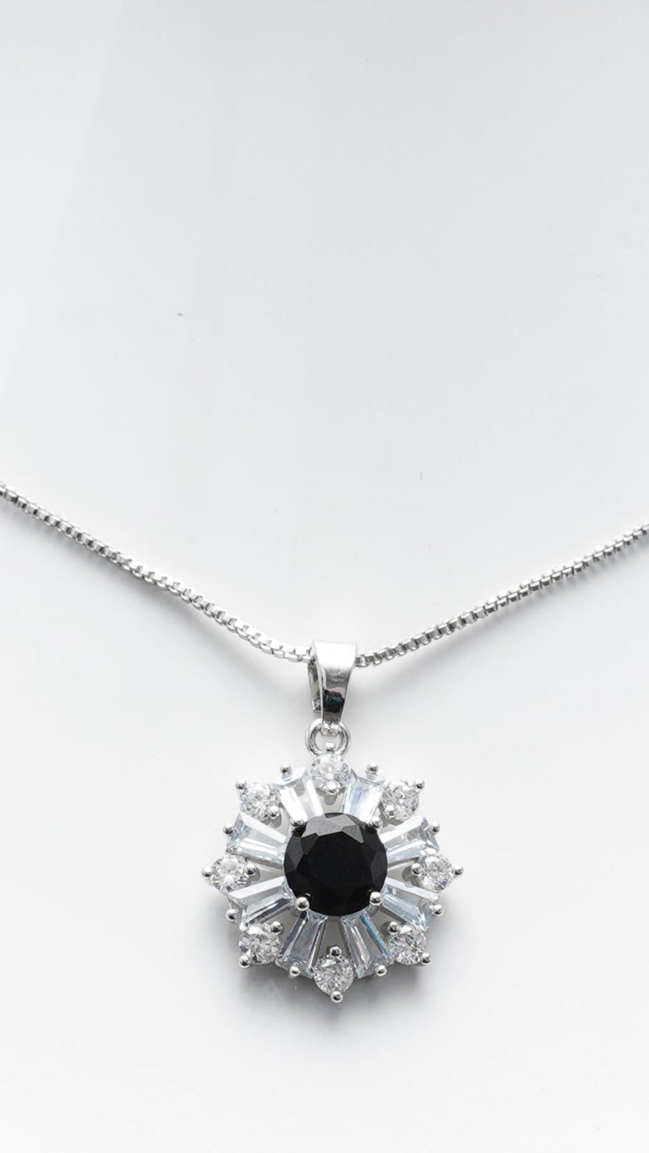 Daily Wear Black Stone Locket and Earrings Set