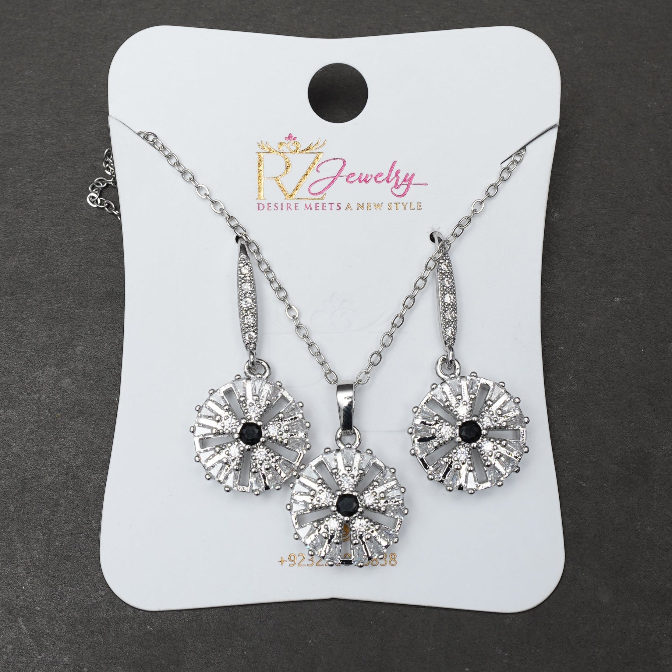 Daily Wear Silver Locket and Earrings Set