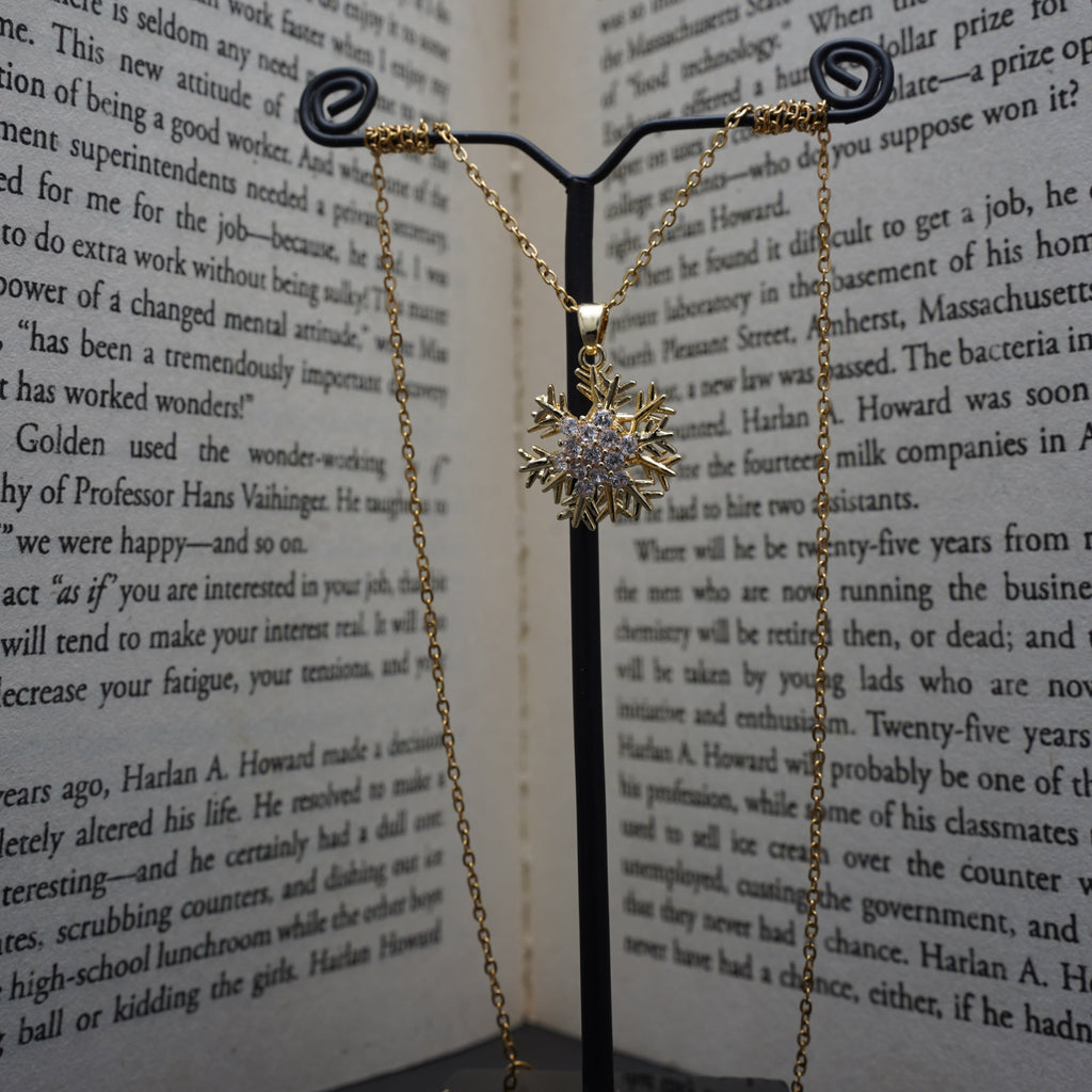 Luxury Golden Snowflake Locket