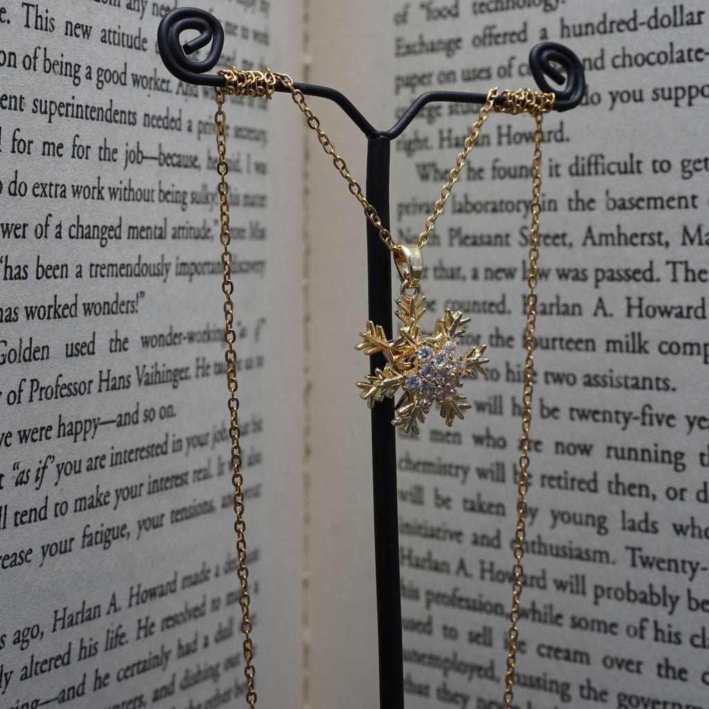 Luxury Golden Snowflake Locket