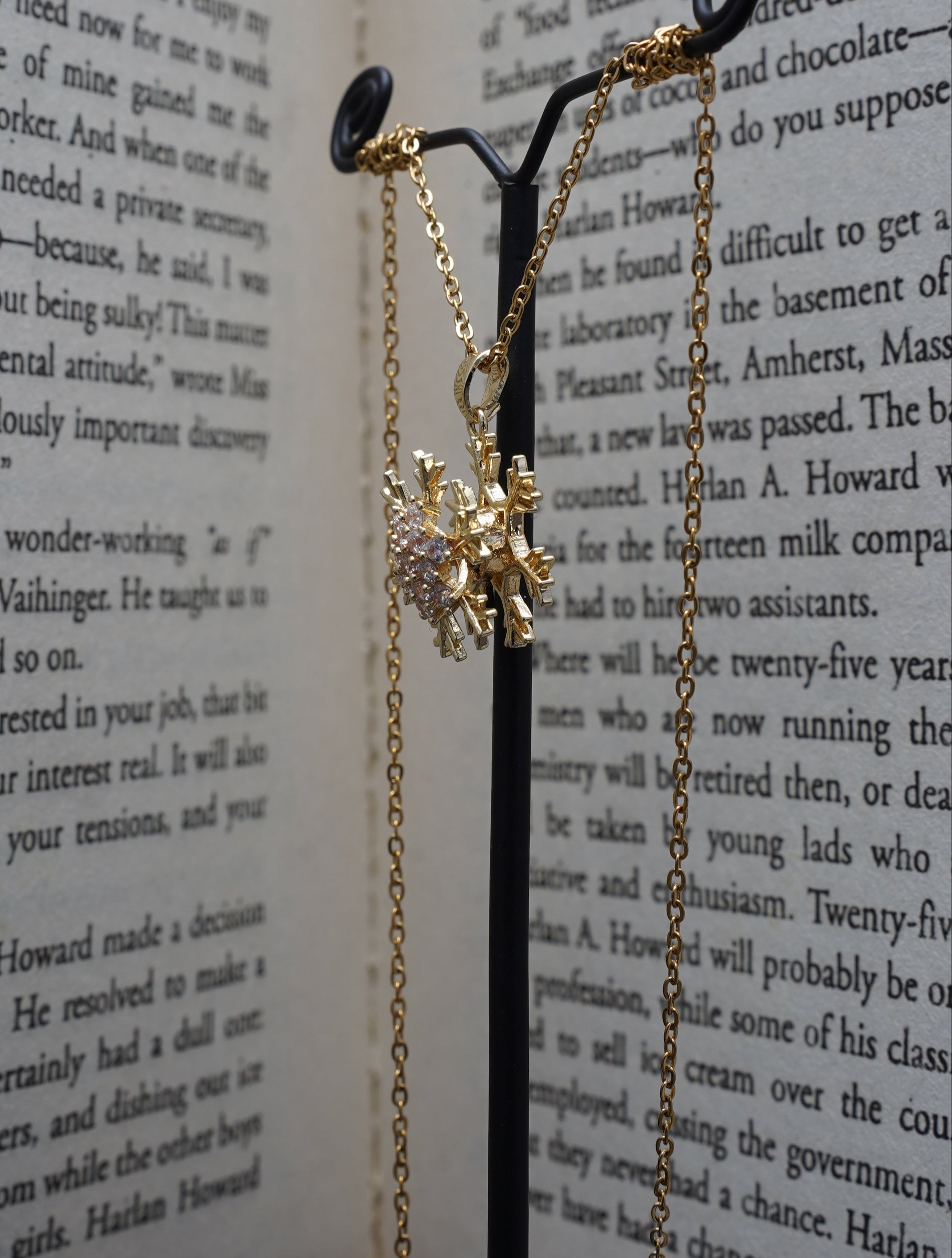 Luxury Golden Snowflake Locket