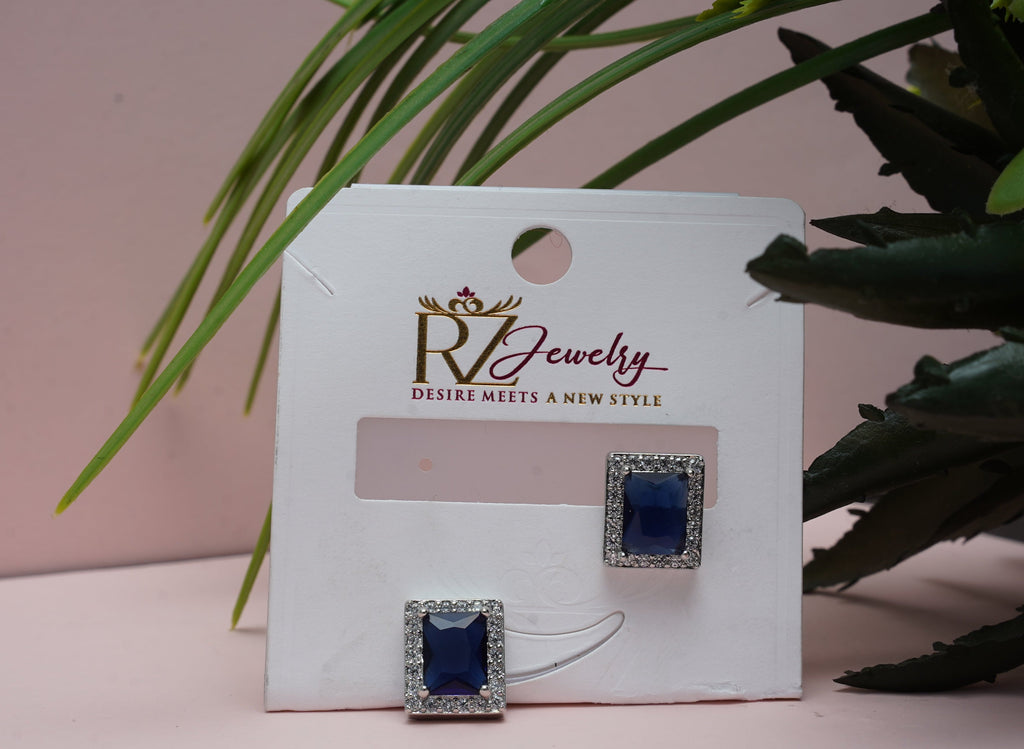 Navy Blue-Stone Locket Set
