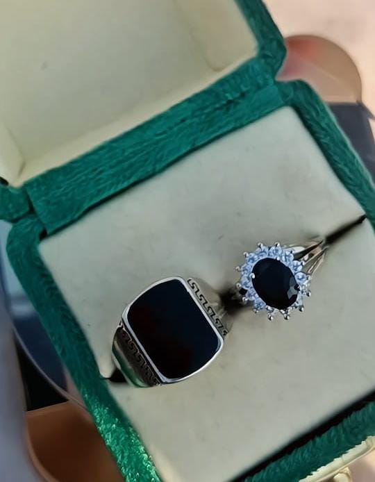 Italian Silver Couple Ring