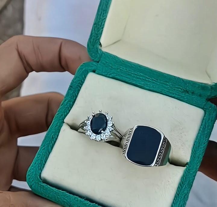 Italian Silver Couple Ring